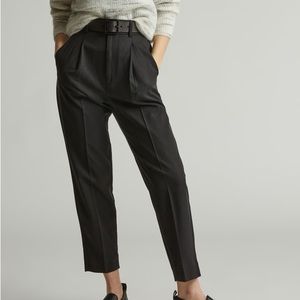 Everlane Black Tencel Cotton Way-High High Rise Tapered Leg Trousers Pants